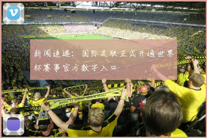 新闻速递：国际足联正式开通世界杯赛事官方数字入口